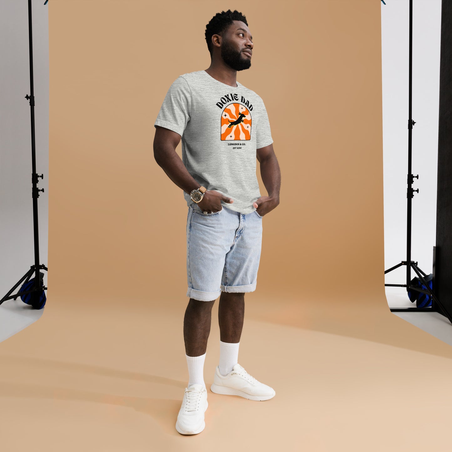 Wavy Doxie Dad Tee (Light)