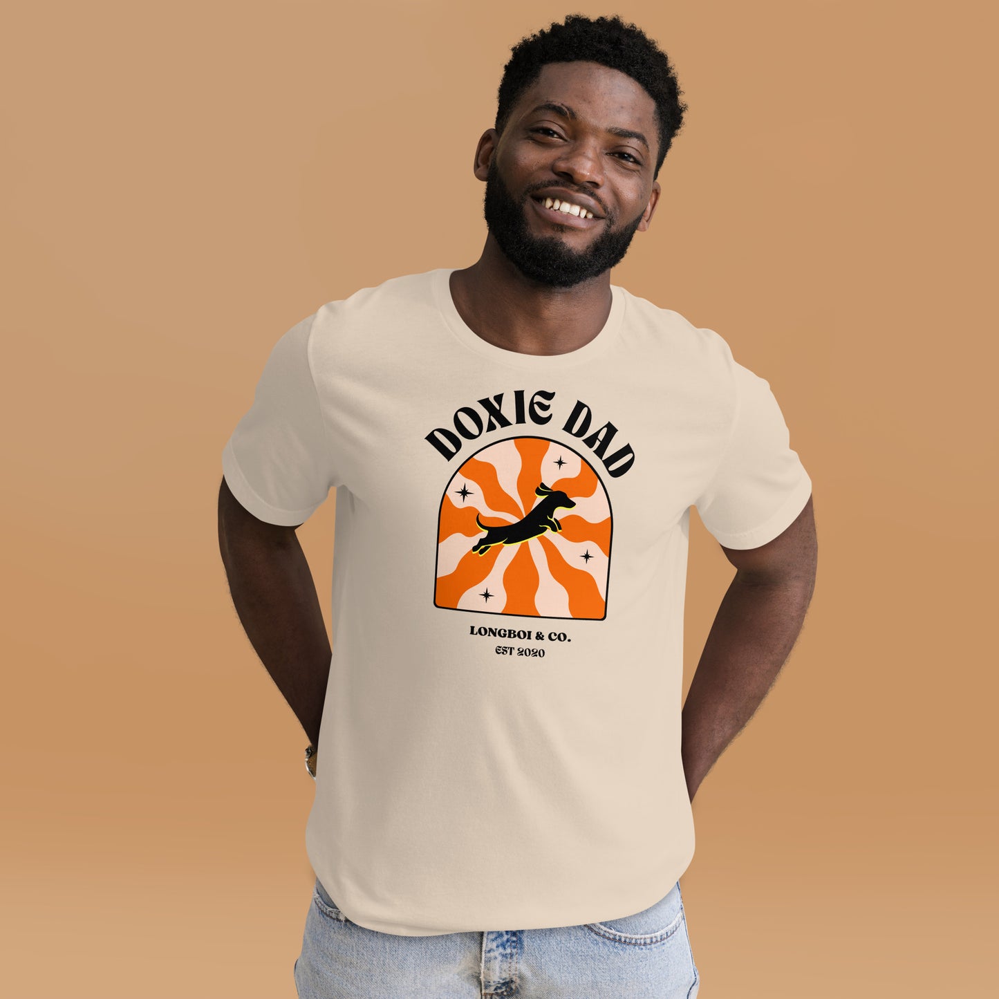 Wavy Doxie Dad Tee (Light)