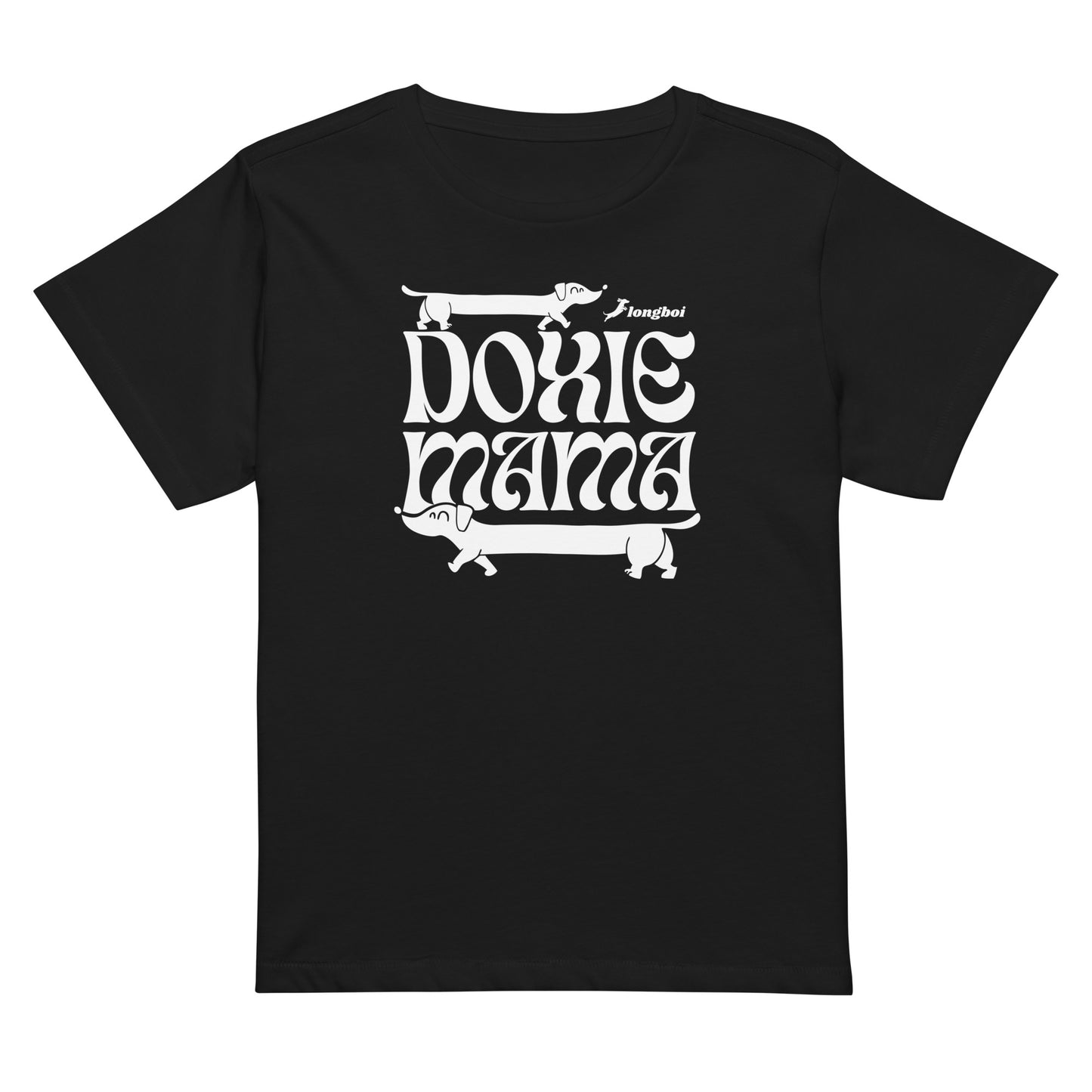 Groovy Doxie Mama high-waisted t-shirt