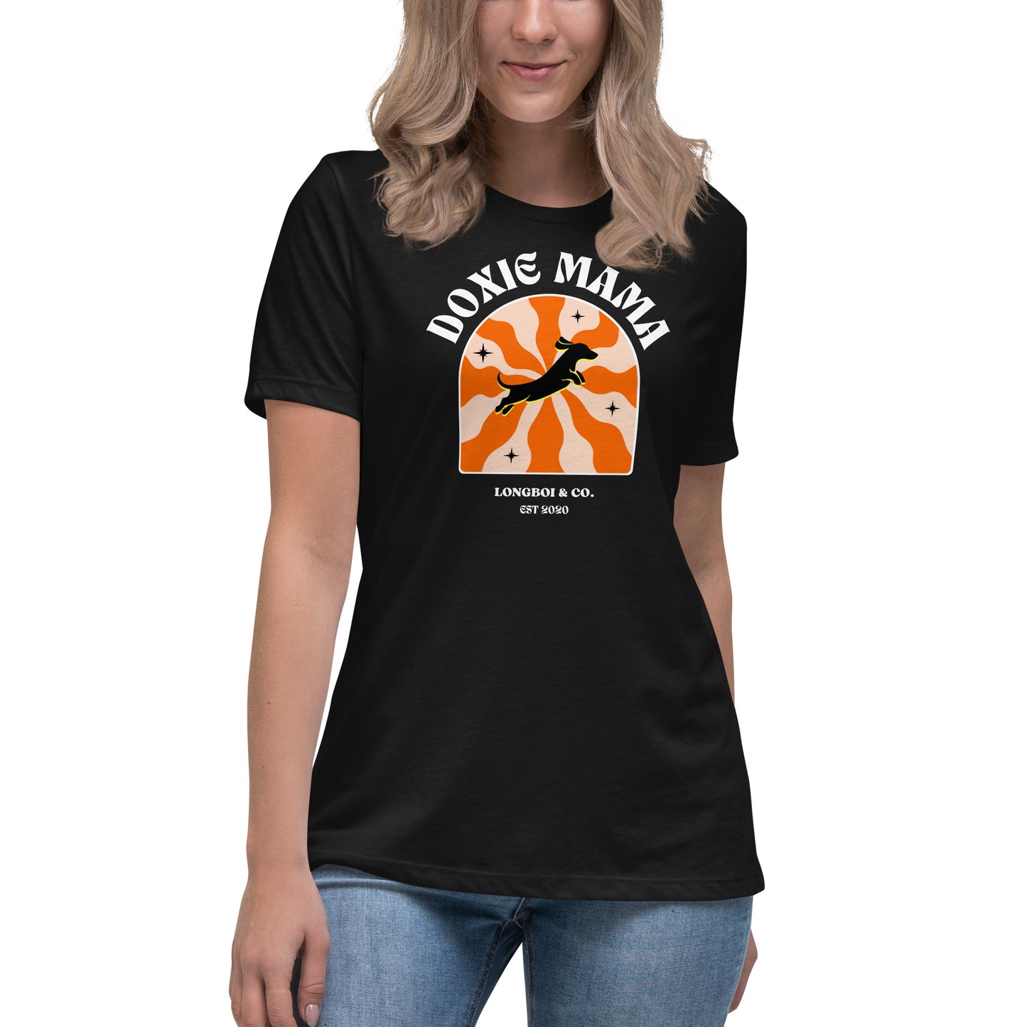 Wavy Doxie Mama Women's Relaxed T-Shirt