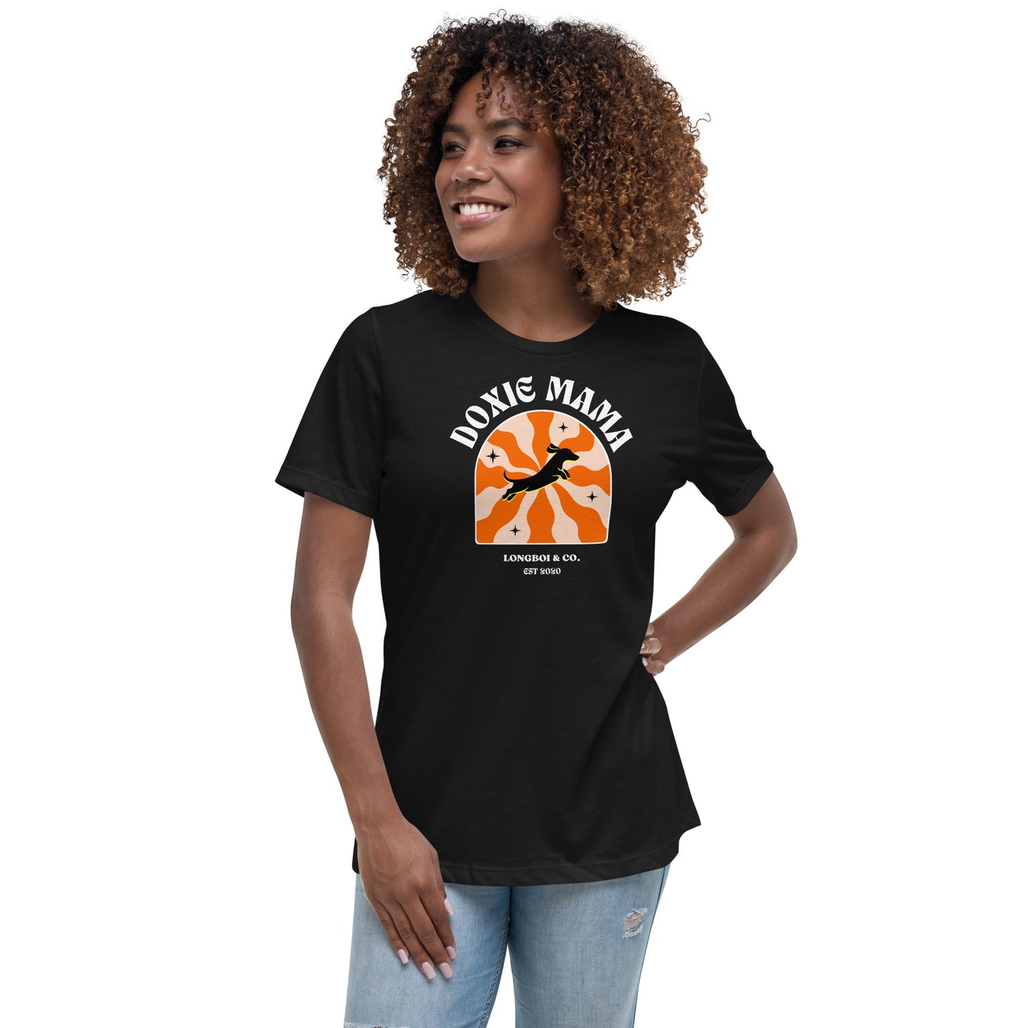 Wavy Doxie Mama Women's Relaxed T-Shirt
