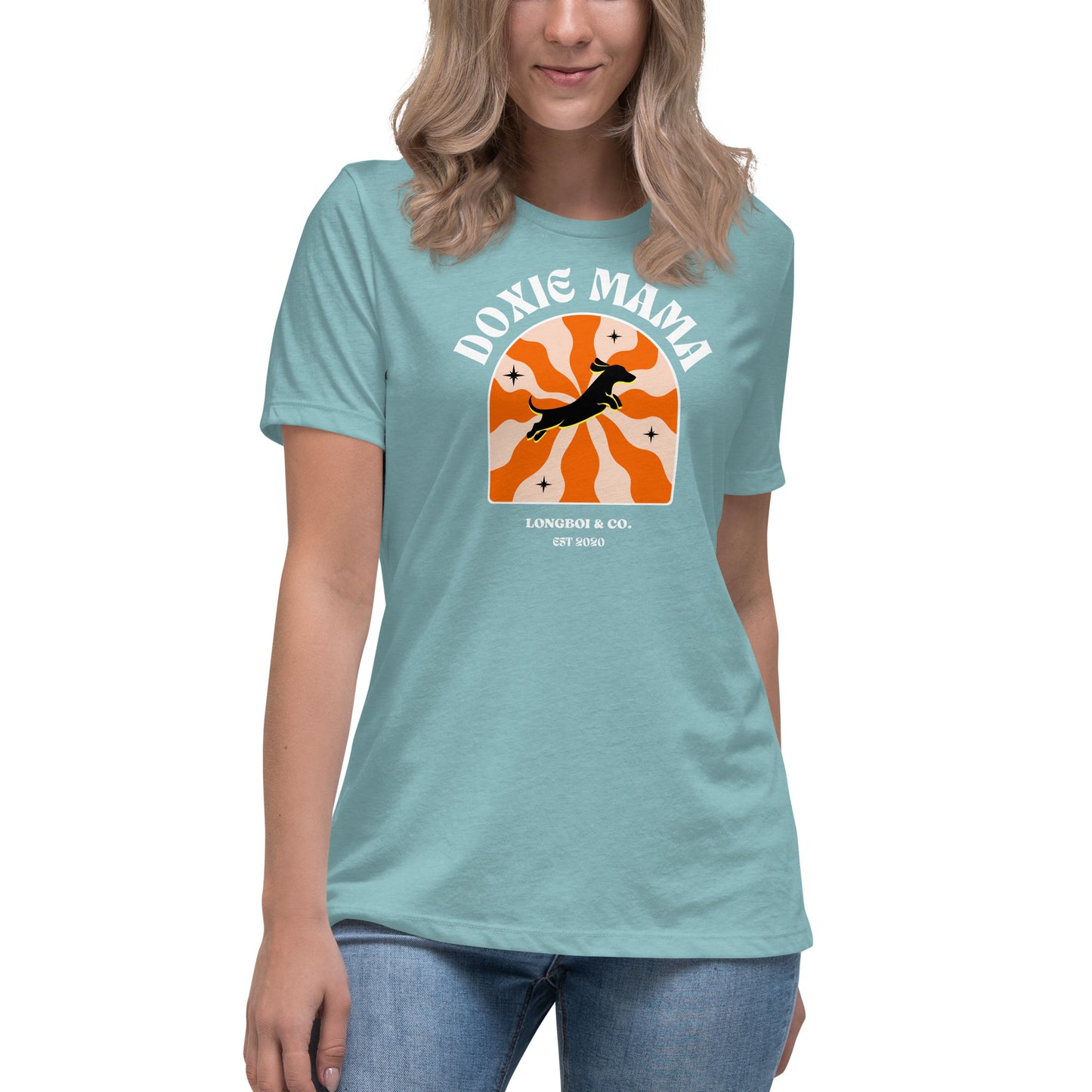 Wavy Doxie Mama Women's Relaxed T-Shirt