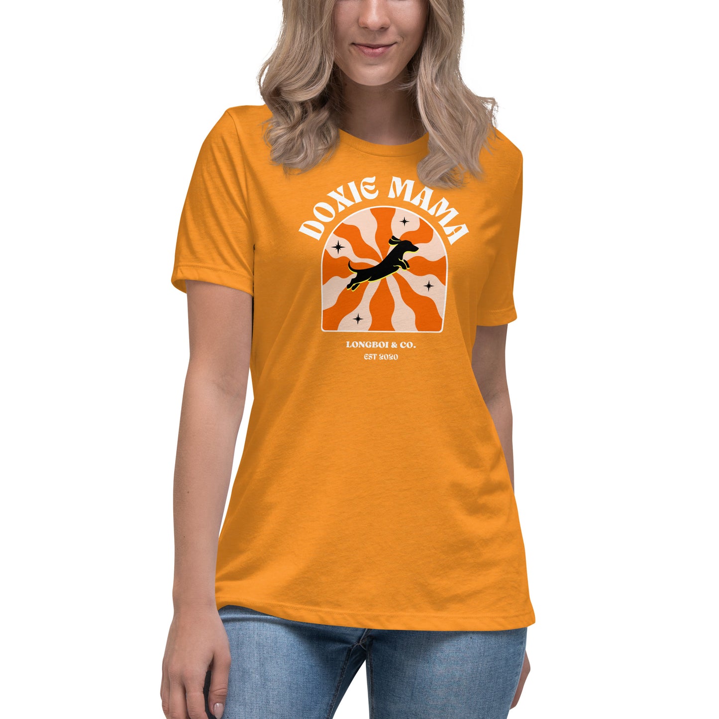 Wavy Doxie Mama Women's Relaxed T-Shirt
