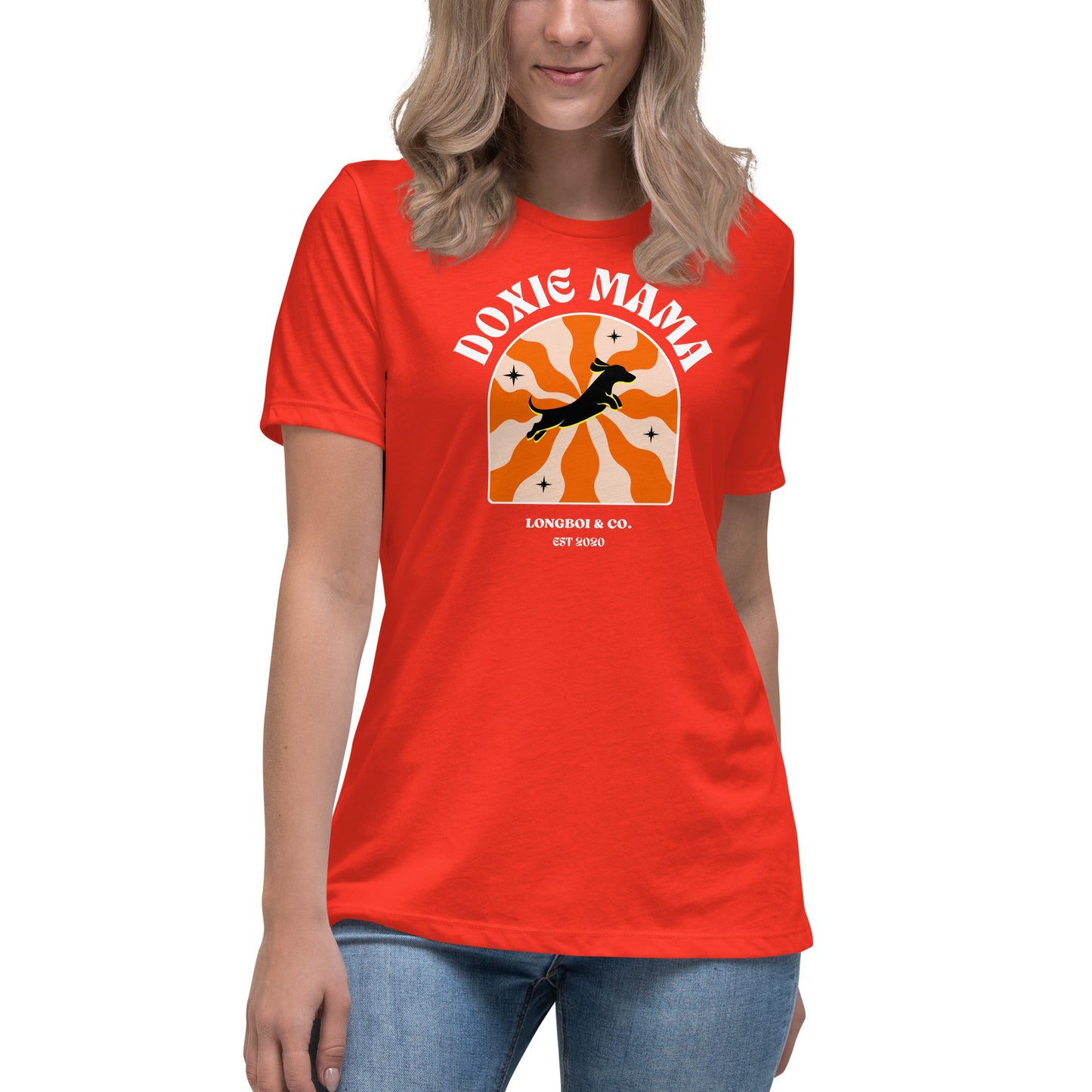 Wavy Doxie Mama Women's Relaxed T-Shirt