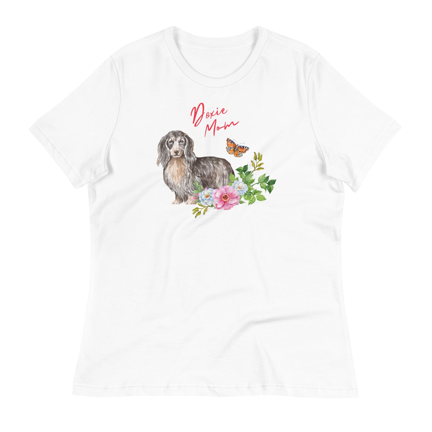 Doxie Mom Water Color (Long Haired Dachshund)