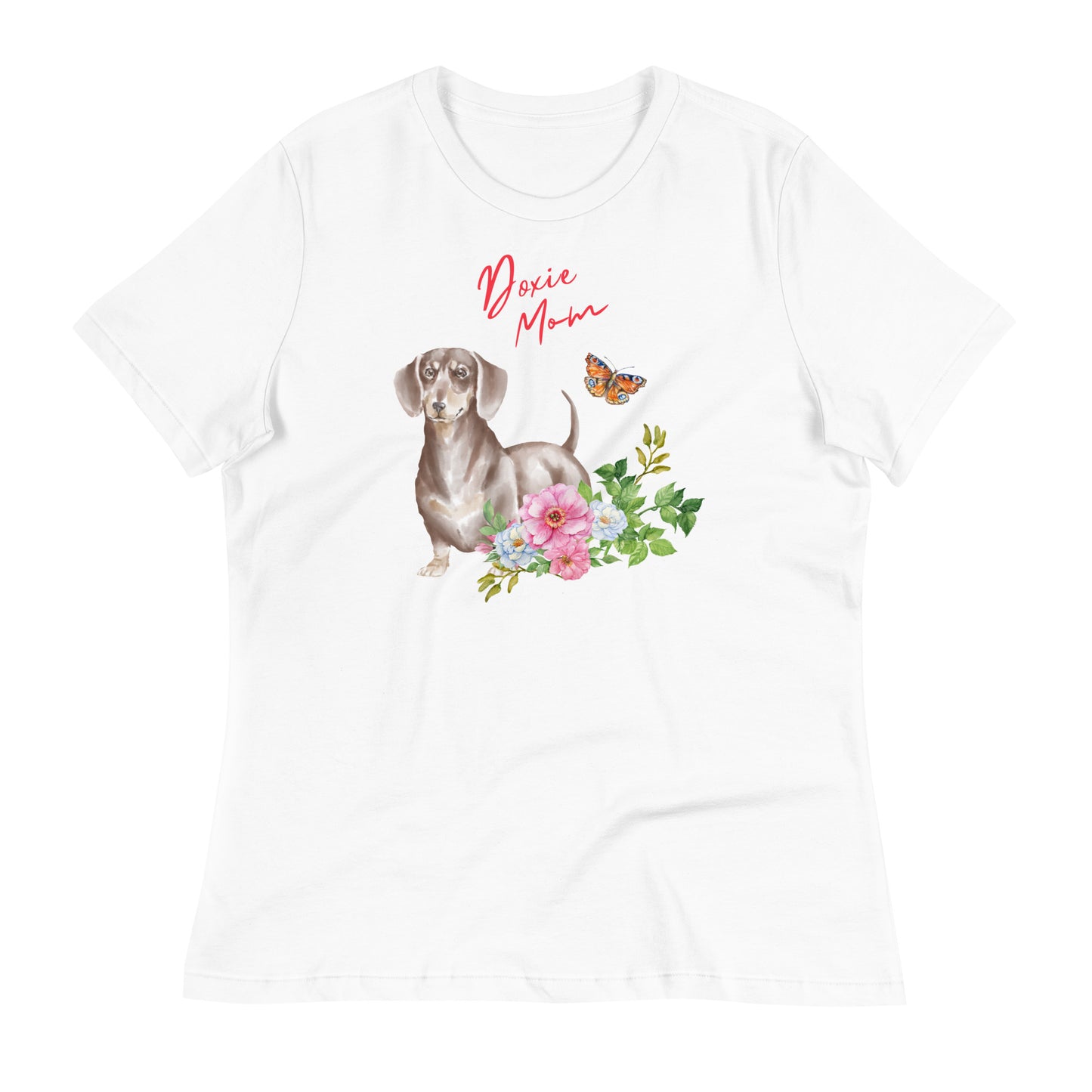 Doxie Mom Water Color (Short Haired Chocolate)