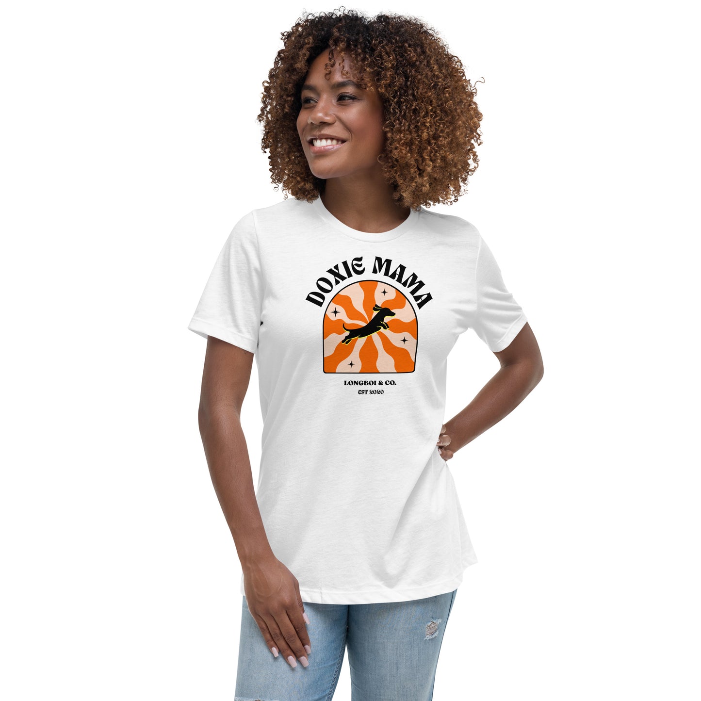 Wavy Doxie Mama Relaxed Fit Tee