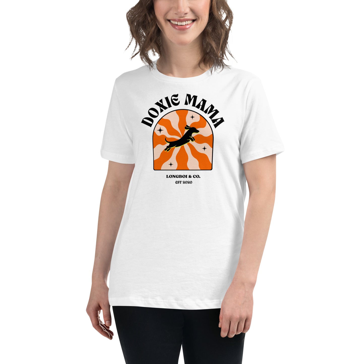 Wavy Doxie Mama Relaxed Fit Tee