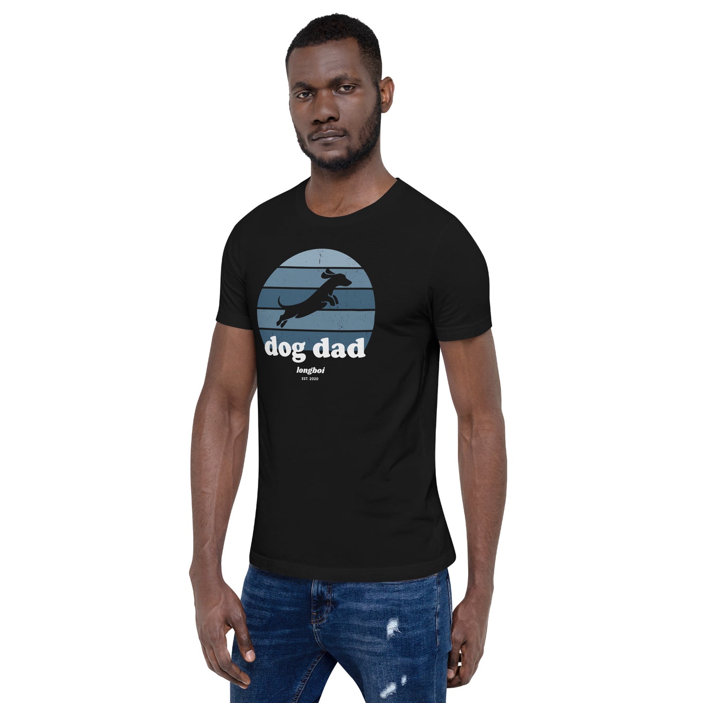 Dog Dad Retro Monochrome Tee