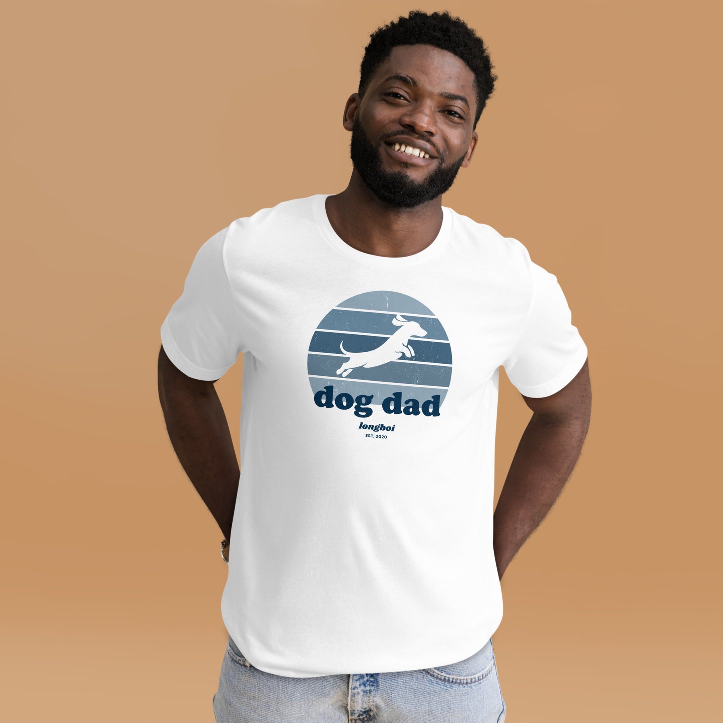 Dog Dad Retro Monochrome Tee