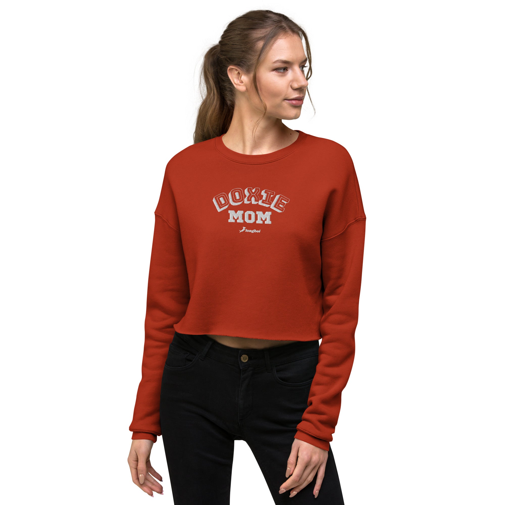 Cropped best sale college sweatshirt