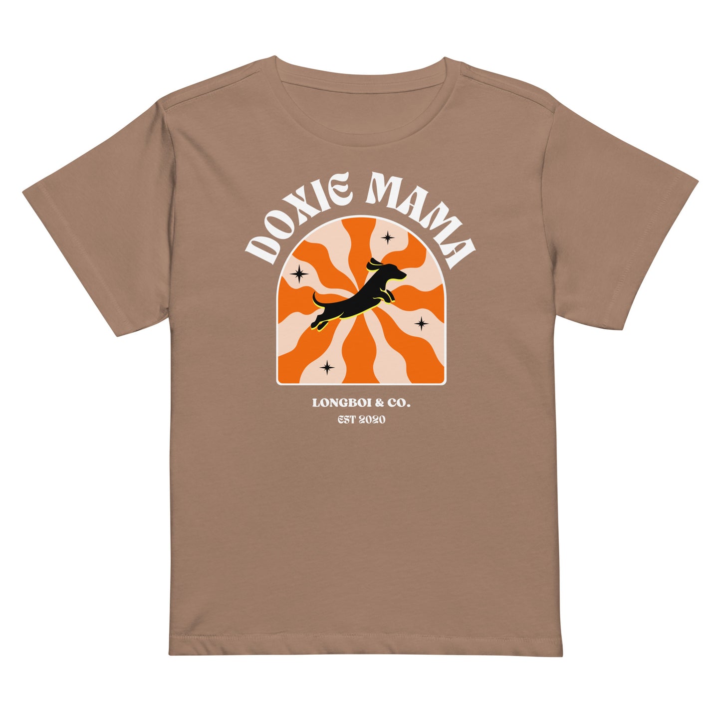 Wavy Doxie Mama high-waisted t-shirt