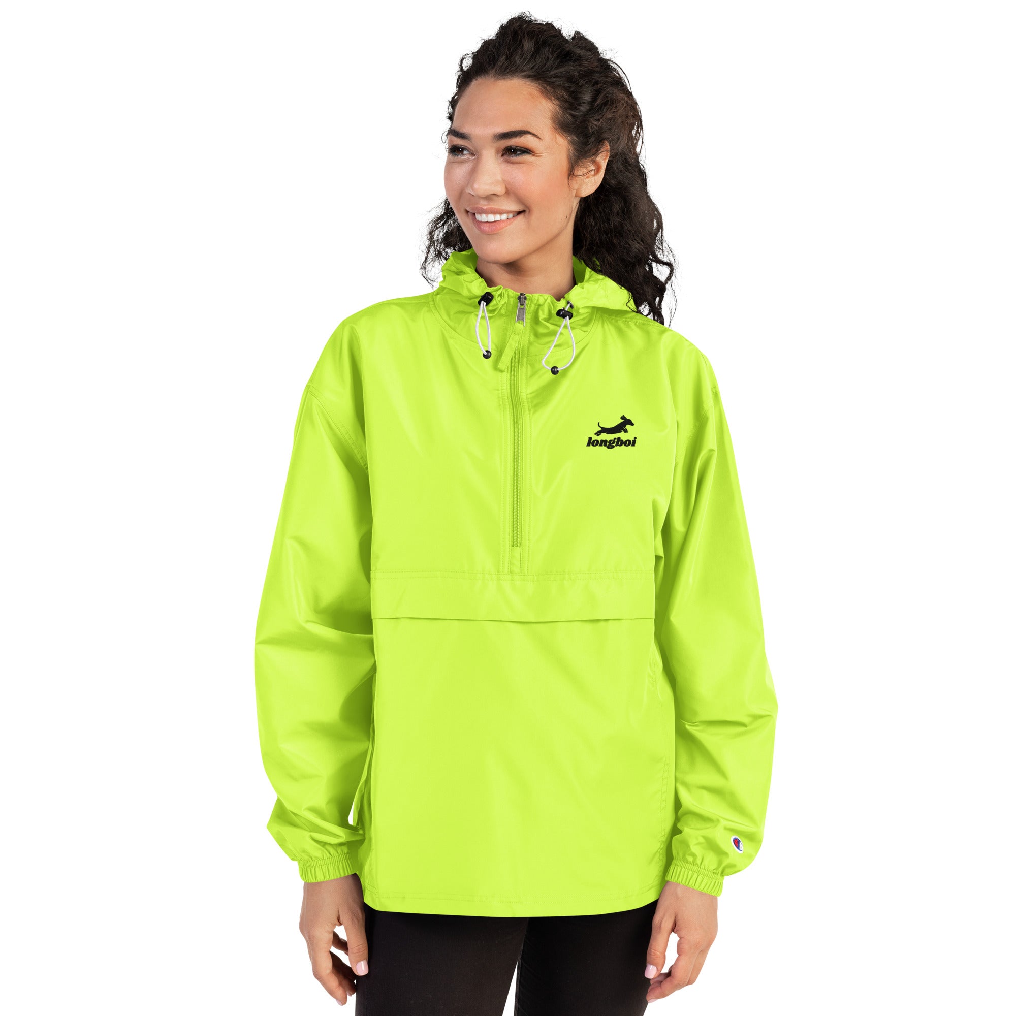 Champion packable jacket discount green